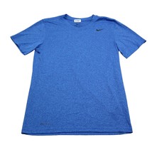 Nike Shirt Mens S Blue Workout Dri-Fit Gym Fitness Short Sleeve Tee - £14.70 GBP