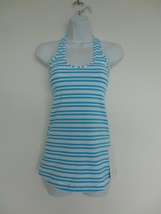 NWT LULULEMON Cool Racerback Luon Fabric Tank Top 4 TWSP Blue Stripe - £37.53 GBP