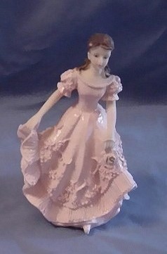 Quinceanera Cake Topper Figure Pink Dress 15 - $6.85