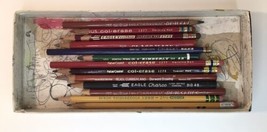 Lot of 13 Vintage Pencils Colored and Standard Artist Brands USED - £11.21 GBP