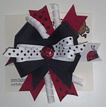 Lady Bug Hair Bow - 2-1/4&quot; - £4.62 GBP