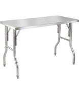 VEVOR Commercial Worktable Workstation 48 x 24 Inch Folding Commercial P... - €216,64 EUR