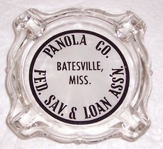 Batesville, Miss. Fed. Sav. &amp; Loan Ass&#39;n. Panola Co. Glass Collectors Ashtray - £19.98 GBP