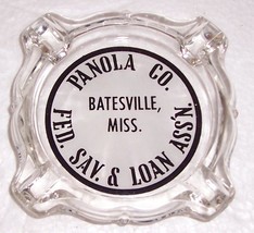 Batesville, Miss. Fed. Sav. &amp; Loan Ass&#39;n. Panola Co. Glass Collectors Ashtray - £18.99 GBP