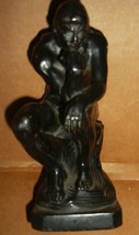 Black Resin Statue &quot;The Thinker&quot; Male Replica Auguste Rodin - £267.53 GBP
