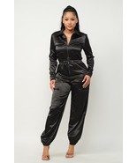 Front Zipper Pockets Top And Pants Jumpsuit - $80.00