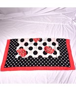Adrienne Vittadini Women&#39;s Black &amp; Red Rose Square Scarf - €8,21 EUR