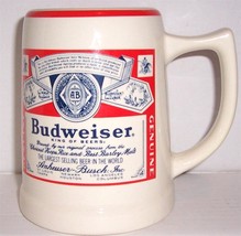 Budweiser King Of Beers Extra Large Ceramic Collectible Beer Mug/Stein - $64.89