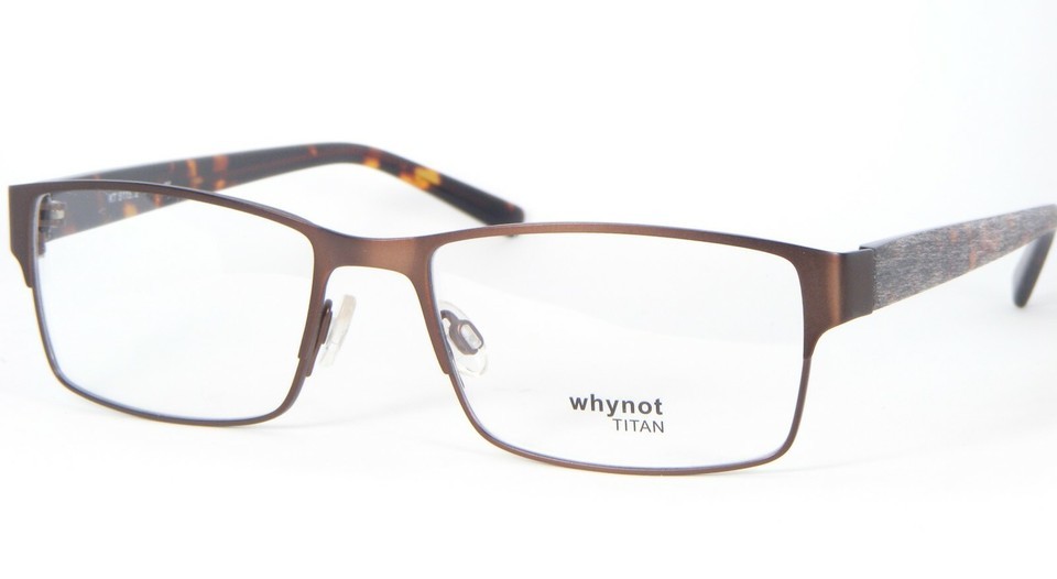 Whynot Titanium By Koberg + Tente Insects 5115.2 Brown Eyeglasses 54-17-... - $56.48