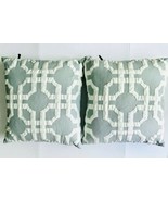 Rodeo Home Geometric Appliqué Celadon &amp; Ivory Gold Accent Feather Sofa P... - $37.95