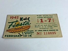 Vtg “Knights Of Columbus&quot; Fiesta Meeting In St.Louis, Mo. 1942 Wwii Era - £15.69 GBP