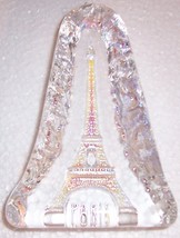 CRYSTAL IRIDESCENT GLASS EIFFEL TOWER &quot;PARIS&quot; DISPLAY - $84.39