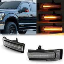Clear Amber Sequential LED Light Side Mirror Turn Signal Lens For 15-20 F-150 - £27.50 GBP