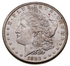 1883-CC Argento Morgan Dollaro IN Bu Condizioni, Fully Originale Mint Luster - £276.55 GBP