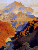 The Grand Canyon 30x44 Hand Numbered Edition Maxfield Parrish Art Deco P... - $150.00
