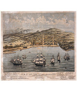 Bird's Eye View Map of San Francisco 1846 15x22 Hand Numbered Edition Art Print - $48.99