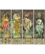 Times of the Day 22x30 Hand Numbered Ltd. Edition Art Print by Alphonse Mucha - $120.00