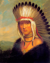 The Pawnee Brave 30x44 George Catlin Native American Indian Art - £118.64 GBP