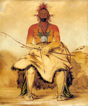 Pawnee Warrior 22x30 George Catlin Native American Indian Art - £97.43 GBP