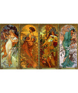 Times of the Year 22x30 Hand Numbered Edition Art Print by Alphonse Mucha - $120.00
