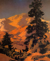 New Hampshire Winter 30x44 Maxfield Parrish Art Deco Hand Numbered Edition - £117.55 GBP