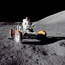 Driving the Moon Rover 30x44 Art Print NASA Astronaut Hand Numbered Ltd. Edition - £119.90 GBP