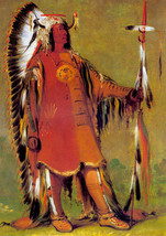 Four Bears Indian Chief of the Mandan 22x30 George Catlin Native American Art - £96.22 GBP