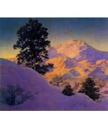 Winter Sunrise 30x44 Maxfield Parrish Art Deco Print Hand Numbered Edition - £117.71 GBP