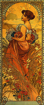 Summer 22x30 Art Nouveau / Deco Print by Alphonse Mucha Hand Numbered Edition - £94.81 GBP