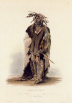 Sioux Indian Warrior Wahk Ta Ge Li 30x44 Karl Bodmer Native American Ind... - £118.87 GBP