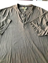 Mens Short-Sleeved XL/TG Brown Cotton Crew Neck Tee Shirt Gently Used - £16.02 GBP