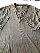 Mens Short-Sleeved XL/TG Brown Cotton Crew Neck Tee Shirt Gently Used - £16.07 GBP