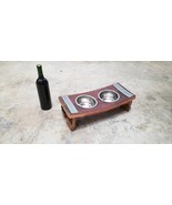 Wine Barrel Elevated Feeding Station - Miya - Made from retired CA wine ... - £78.89 GBP