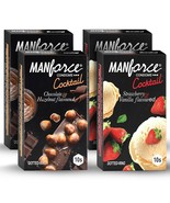 Manforce Cocktail Condoms (Strawberry+ Vanilla &amp; Chocolate+ Hazelnut) 40... - £21.80 GBP