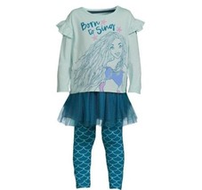 4-Pc. Set ~ Disney The Little Mermaid™ ~ Size 4T ~ Legging ~ Top ~ Skirt ~ Hair - £26.22 GBP