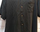 Tommy Bahama XL black 100% silk button front camp shirt men&#39;s - $49.49