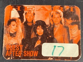 Heart Tour backstage Pass 1985 Chicago Vintage Orange Red - £8.51 GBP