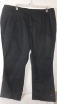 Venezia Womans Regular Dress Pants sz 22 Black Flared Leg No Pockets Zip Up - £15.92 GBP