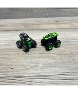 Hot Wheels Monster Jam Gas Monkey Garage&amp;Grave Digger 1:64 Green Die Cas... - $18.65