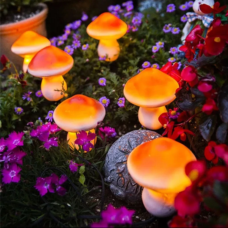 Solar LED Mushroom String Lights Outdoor Waterproof Garden Fairy Gar Solar Power - £90.96 GBP