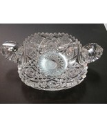 American Brilliant Period hand Cut Glass 2 handled dish - $107.81