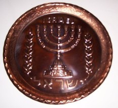 David Miro Judaica Silver Art Menorah Plate Israel - £127.23 GBP
