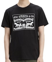 NEW WITH TAGS Levi&#39;s Men&#39;s 2-Horse Graphic Reg Fit Crewneck T-shirt Blac... - £19.28 GBP