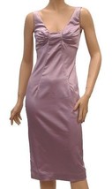 Dolce &amp; Gabbana Women&#39;s Satin Sleeveless Lilac Dress - £156.64 GBP