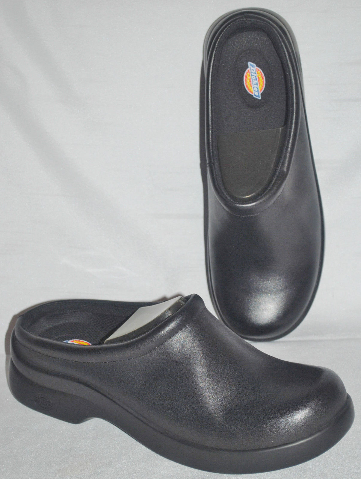 Primary image for Dickies Jennie Leather Nursing Clogs NIB in Black or White Women's 10 or 11