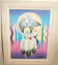 Diana Martin Bear Dream Catcher Indian Art Serigraph - $386.64