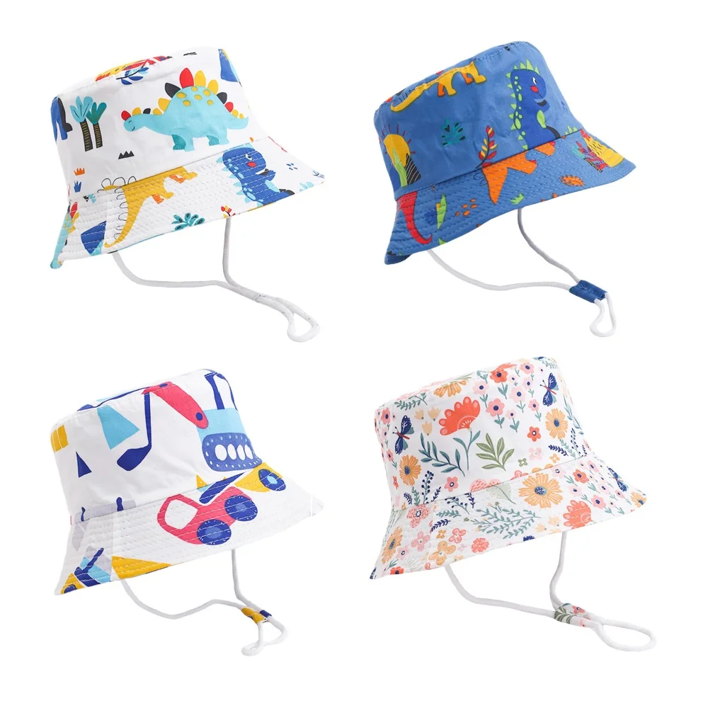 New Cartoon Children Bucket Hats Panama Summer Baby Girls Hat Outdoor Kids Beach - £10.87 GBP