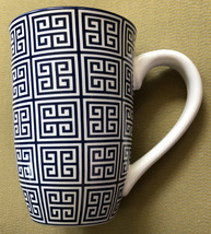 Certified Intl Blue Indigo mug maze design - $13.00