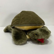 Vintage Folktails Folkmanis Green Turtle plush Toy hand puppet furry folk  - £9.58 GBP