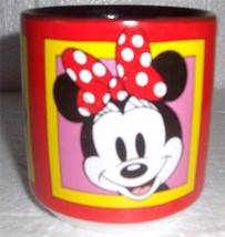 Disney Minnie Mouse Red &amp; Black Ceramic Smiling Faces Mug - $29.99